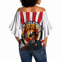 Bass Reeves Off Shoulder Wrap Waist Top Vintage African American Black Cowboy Western History