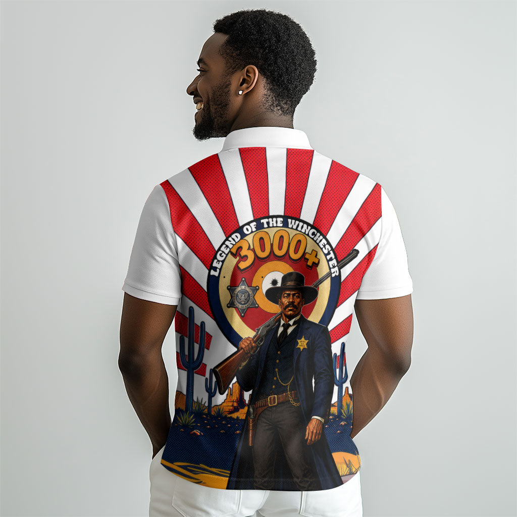 Bass Reeves Polo Shirt Vintage African American Black Cowboy Western History