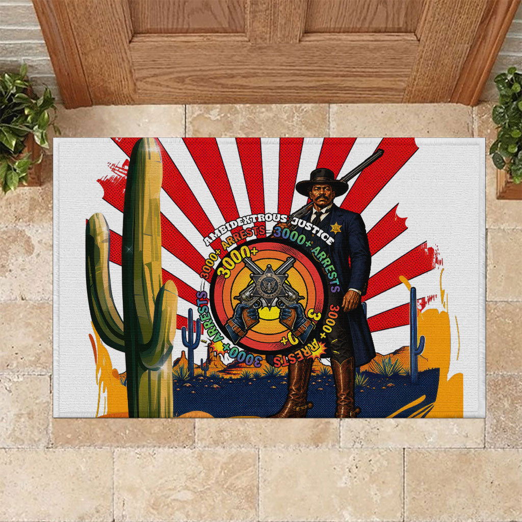 Bass Reeves Rubber Doormat Vintage African American Black Cowboy Western History