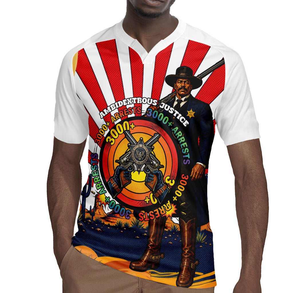 Bass Reeves Rugby Jersey Vintage African American Black Cowboy Western History