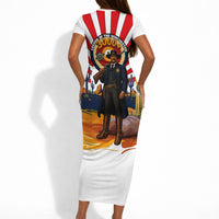 Bass Reeves Short Sleeve Bodycon Dress Vintage African American Black Cowboy Western History