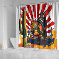 Bass Reeves Shower Curtain Vintage African American Black Cowboy Western History