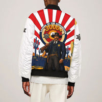 Bass Reeves Sleeve Zip Bomber Jacket Vintage African American Black Cowboy Western History