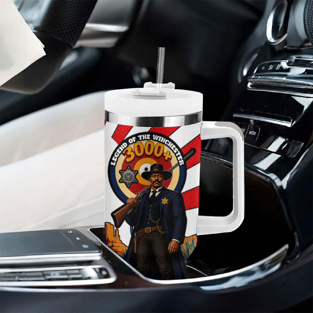 Bass Reeves Tumbler With Handle Vintage African American Black Cowboy Western History