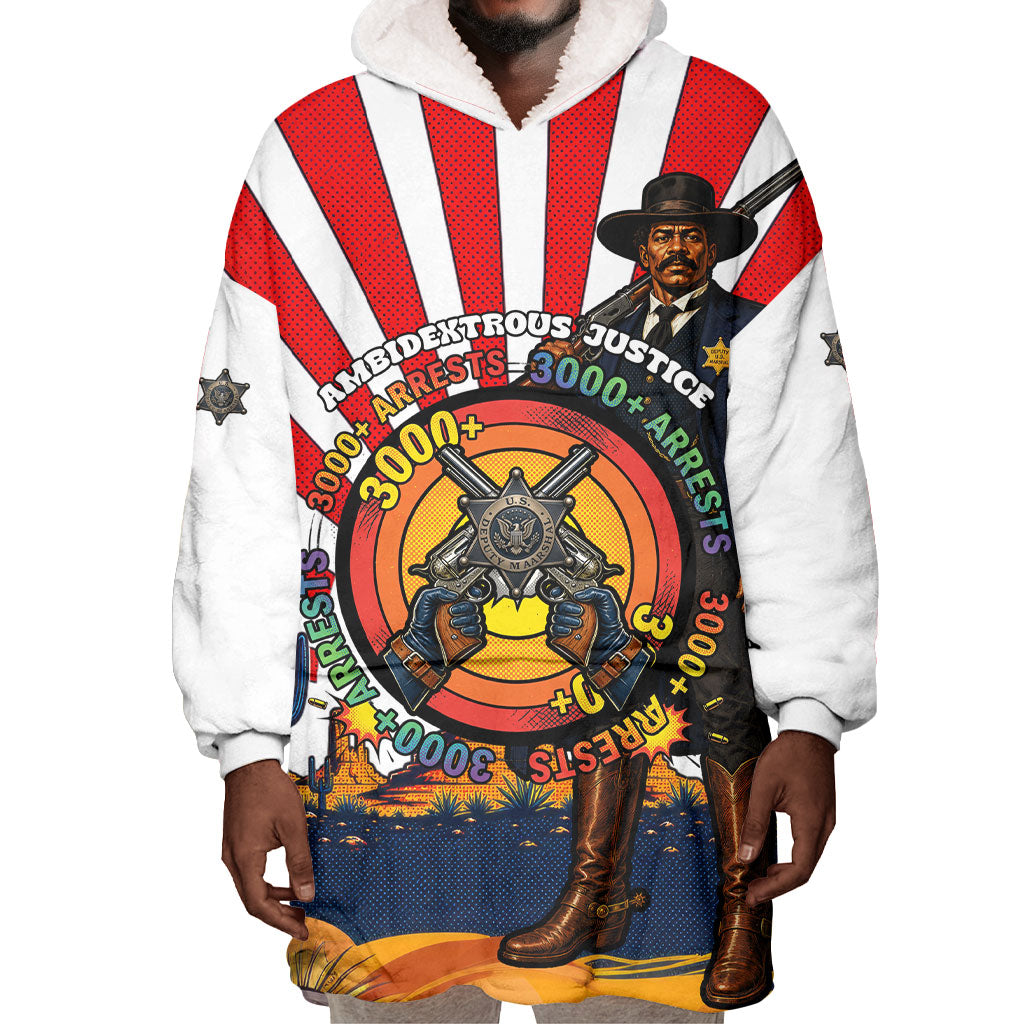 Bass Reeves Wearable Blanket Hoodie Vintage African American Black Cowboy Western History