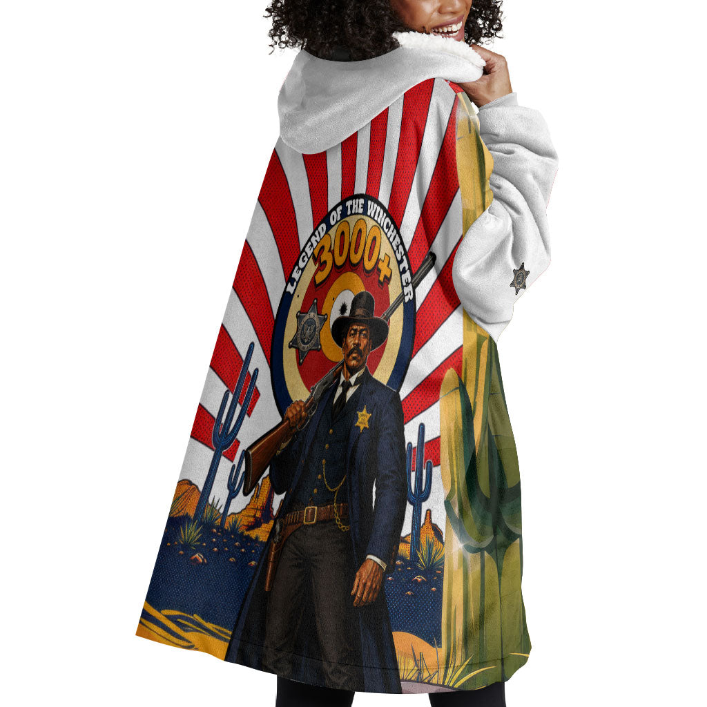 Bass Reeves Wearable Blanket Hoodie Vintage African American Black Cowboy Western History