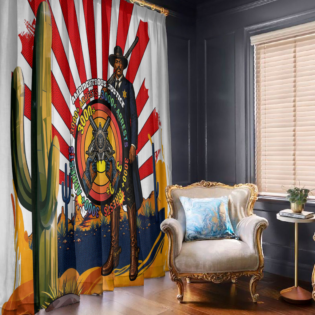 Bass Reeves Window Curtain Vintage African American Black Cowboy Western History