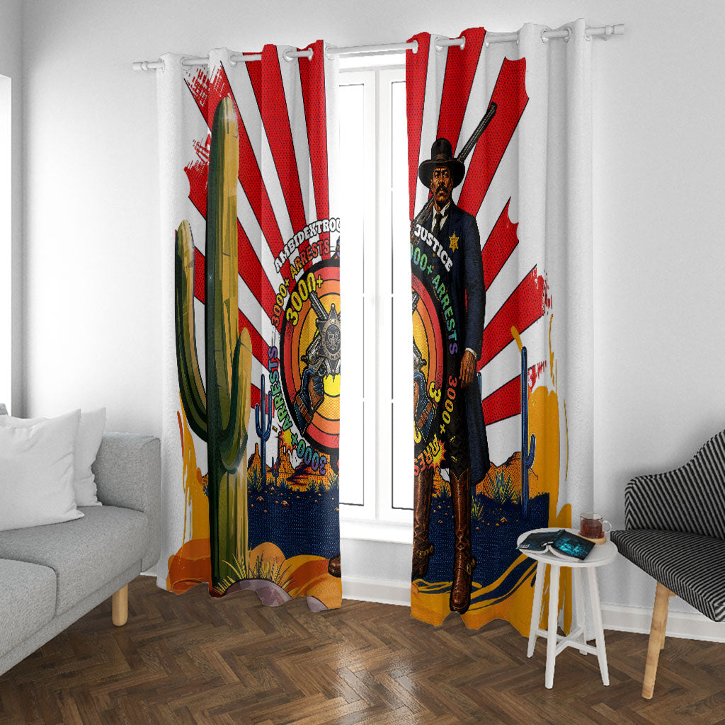 Bass Reeves Window Curtain Vintage African American Black Cowboy Western History