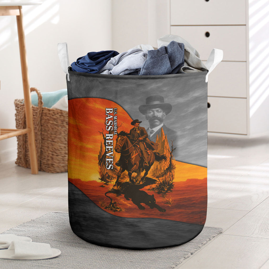 Bass Reeves Laundry Basket Vintage Black Cowboy Old West Lawman