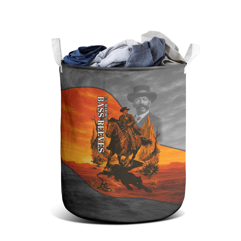 Bass Reeves Laundry Basket Vintage Black Cowboy Old West Lawman