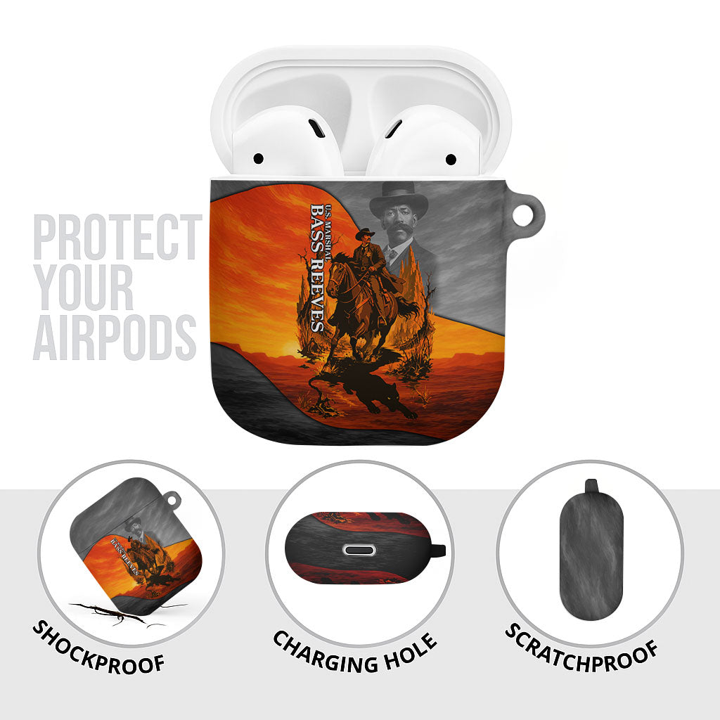 Bass Reeves AirPods Case Vintage Black Cowboy Old West Lawman