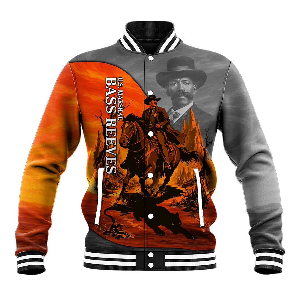 Bass Reeves Baseball Jacket Vintage Black Cowboy Old West Lawman