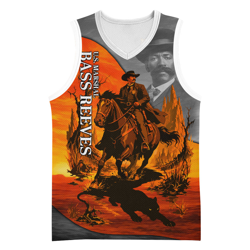 Bass Reeves Basketball Jersey Vintage Black Cowboy Old West Lawman