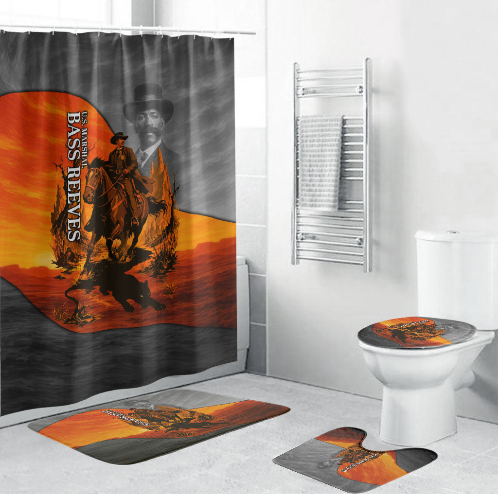 Bass Reeves Bathroom Set Vintage Black Cowboy Old West Lawman