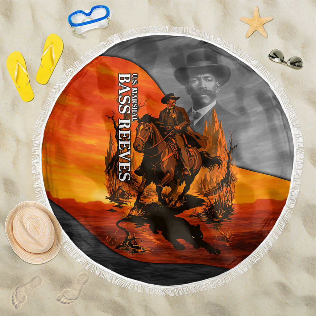 Bass Reeves Beach Blanket Vintage Black Cowboy Old West Lawman