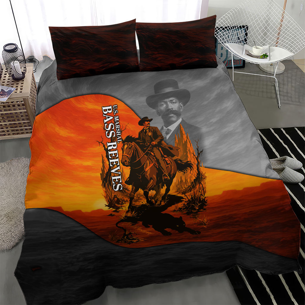 Bass Reeves Bedding Set Vintage Black Cowboy Old West Lawman
