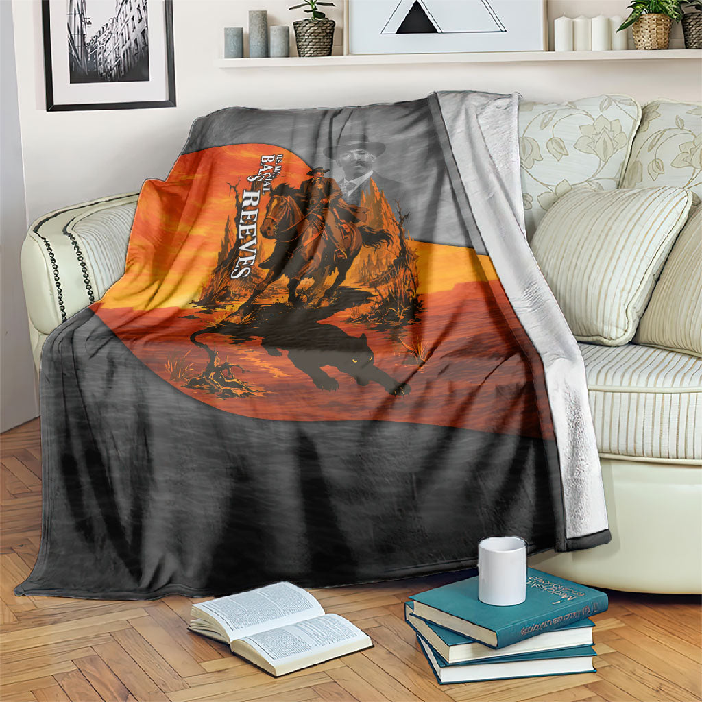 Bass Reeves Blanket Vintage Black Cowboy Old West Lawman