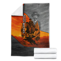Bass Reeves Blanket Vintage Black Cowboy Old West Lawman
