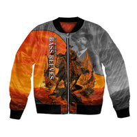 Bass Reeves Bomber Jacket Vintage Black Cowboy Old West Lawman