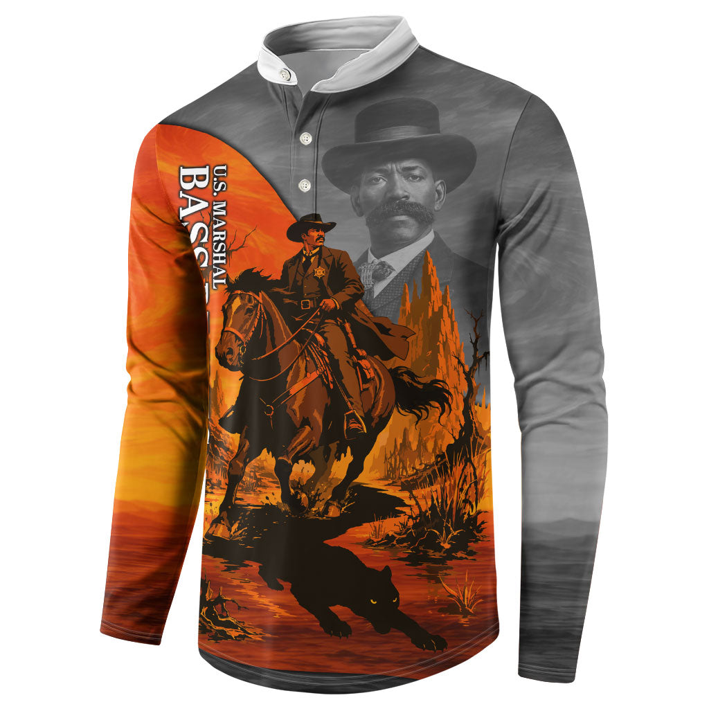 Bass Reeves Button Sweatshirt Vintage Black Cowboy Old West Lawman