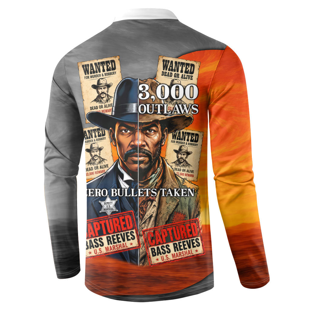 Bass Reeves Button Sweatshirt Vintage Black Cowboy Old West Lawman