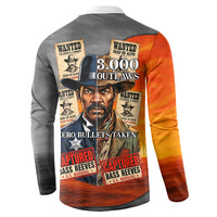 Bass Reeves Button Sweatshirt Vintage Black Cowboy Old West Lawman