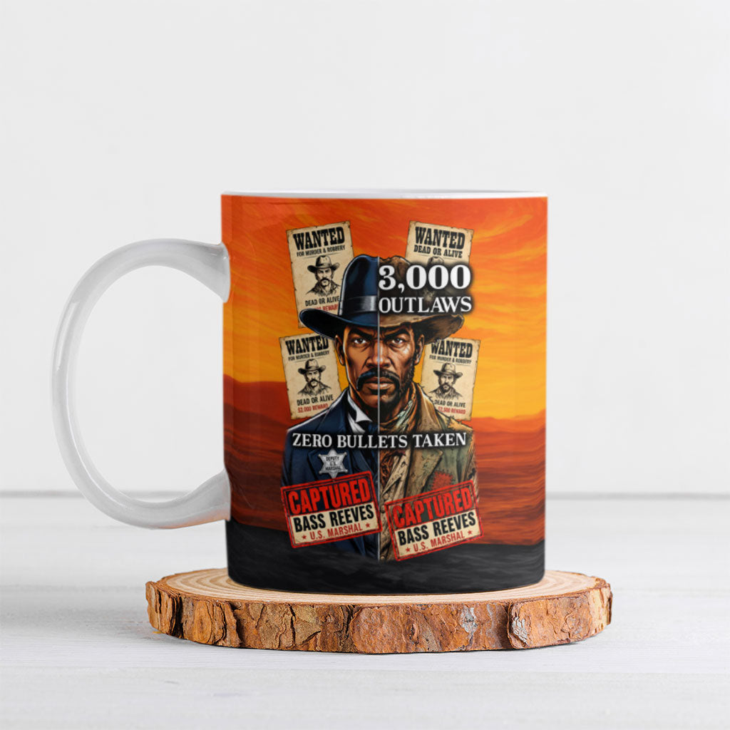 Bass Reeves Ceramic Mug Vintage Black Cowboy Old West Lawman