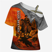 Bass Reeves Cross Shoulder Shirt Vintage Black Cowboy Old West Lawman