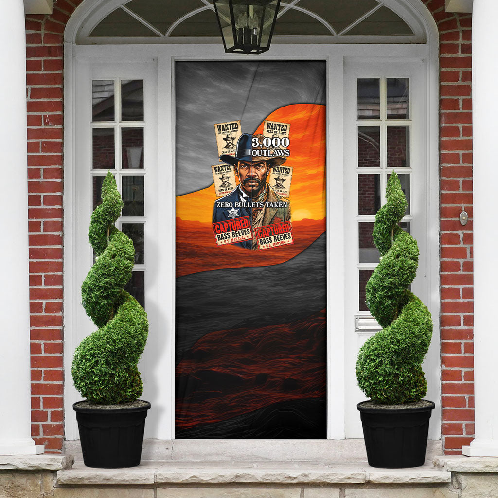 Bass Reeves Door Cover Vintage Black Cowboy Old West Lawman