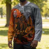 Bass Reeves Hockey Jersey Vintage Black Cowboy Old West Lawman