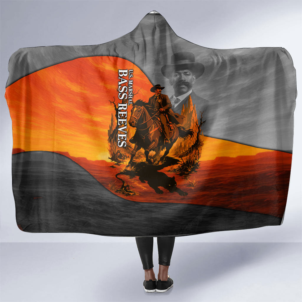 Bass Reeves Hooded Blanket Vintage Black Cowboy Old West Lawman