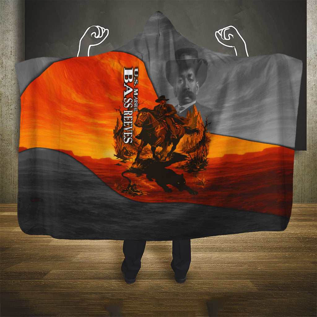 Bass Reeves Hooded Blanket Vintage Black Cowboy Old West Lawman
