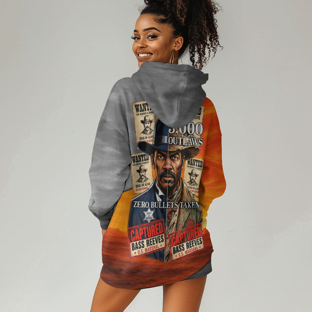 Bass Reeves Hoodie Dress Vintage Black Cowboy Old West Lawman