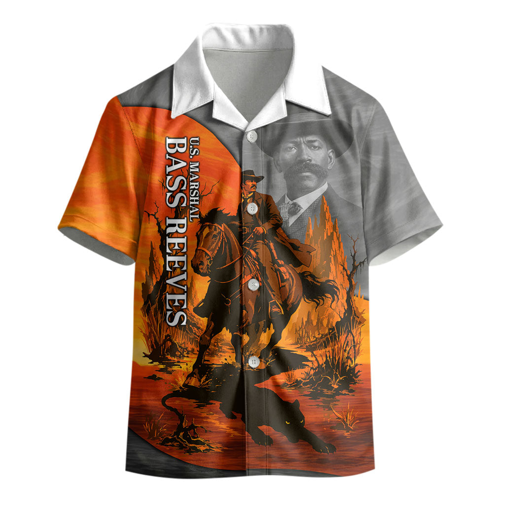 Bass Reeves Kid Hawaiian Shirt Vintage Black Cowboy Old West Lawman