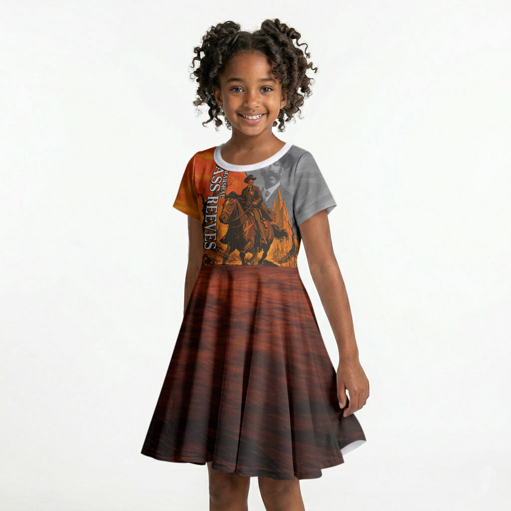 Bass Reeves Kid Short Sleeve Dress Vintage Black Cowboy Old West Lawman