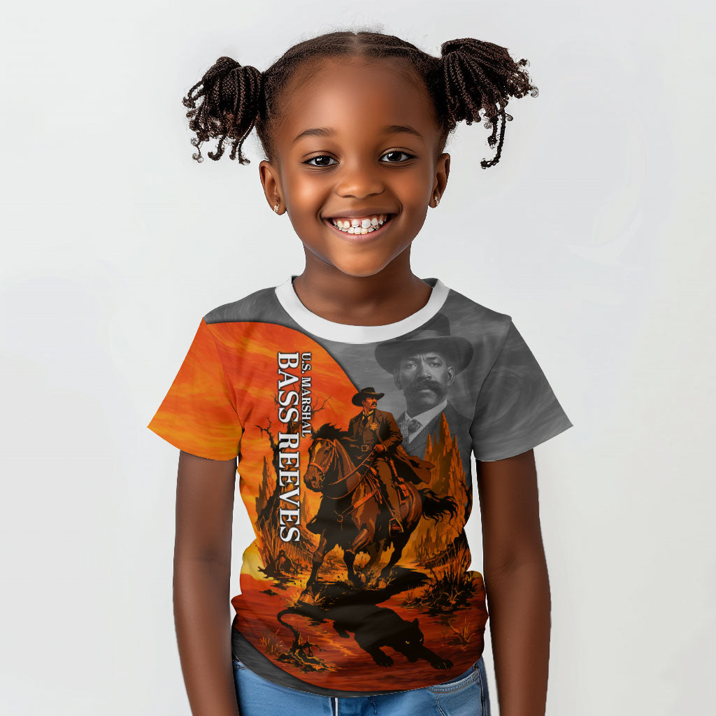 Bass Reeves Kid T shirt Vintage Black Cowboy Old West Lawman