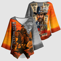 Bass Reeves Kimono Sleeve Blouse Vintage Black Cowboy Old West Lawman