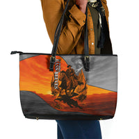 Bass Reeves Leather Tote Bag Vintage Black Cowboy Old West Lawman