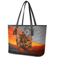 Bass Reeves Leather Tote Bag Vintage Black Cowboy Old West Lawman