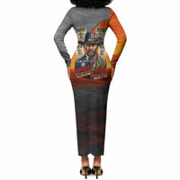 Bass Reeves Long Sleeve Bodycon Dress Vintage Black Cowboy Old West Lawman