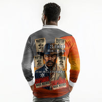Bass Reeves Long Sleeve Polo Shirt Vintage Black Cowboy Old West Lawman
