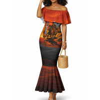 Bass Reeves Mermaid Dress Vintage Black Cowboy Old West Lawman