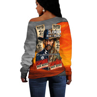 Bass Reeves Off Shoulder Sweater Vintage Black Cowboy Old West Lawman