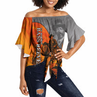 Bass Reeves Off Shoulder Wrap Waist Top Vintage Black Cowboy Old West Lawman