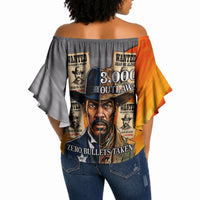 Bass Reeves Off Shoulder Wrap Waist Top Vintage Black Cowboy Old West Lawman