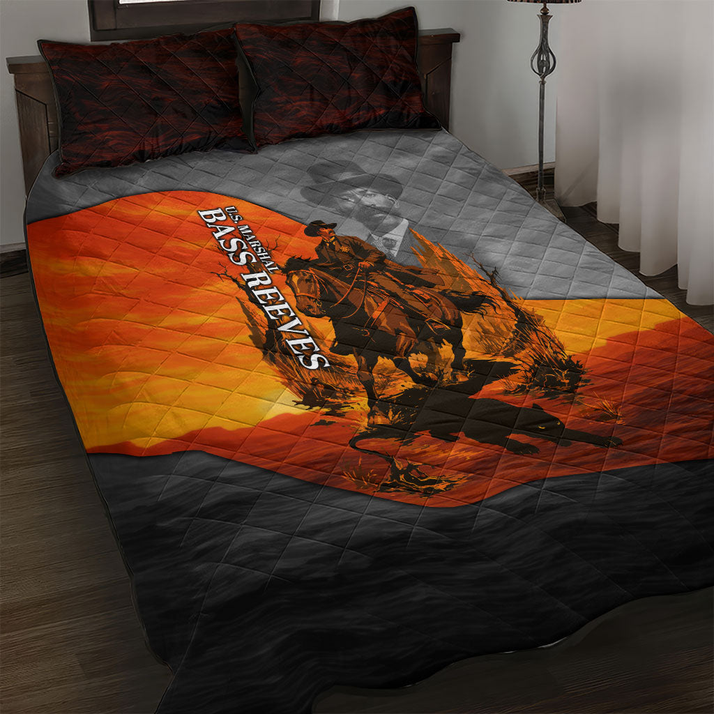 Bass Reeves Quilt Bed Set Vintage Black Cowboy Old West Lawman