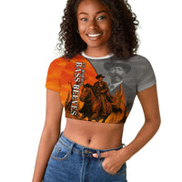 Bass Reeves Raglan Cropped T shirt Vintage Black Cowboy Old West Lawman