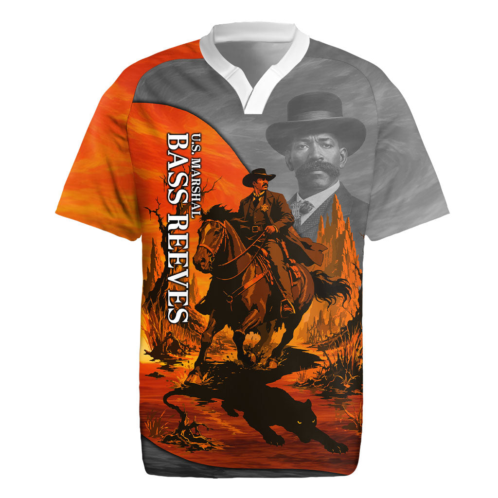 Bass Reeves Rugby Jersey Vintage Black Cowboy Old West Lawman