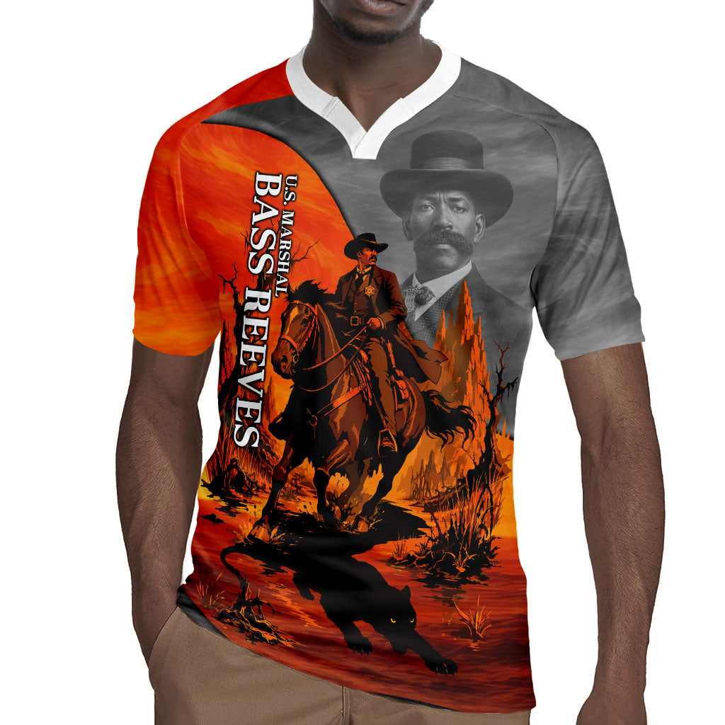 Bass Reeves Rugby Jersey Vintage Black Cowboy Old West Lawman
