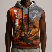 Bass Reeves Sleeveless Hoodie Vintage Black Cowboy Old West Lawman